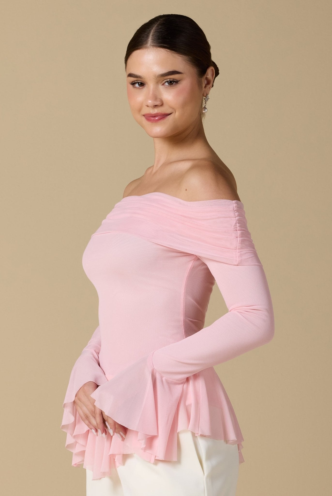 Ruffles Off - shoulder Top - shopaleena