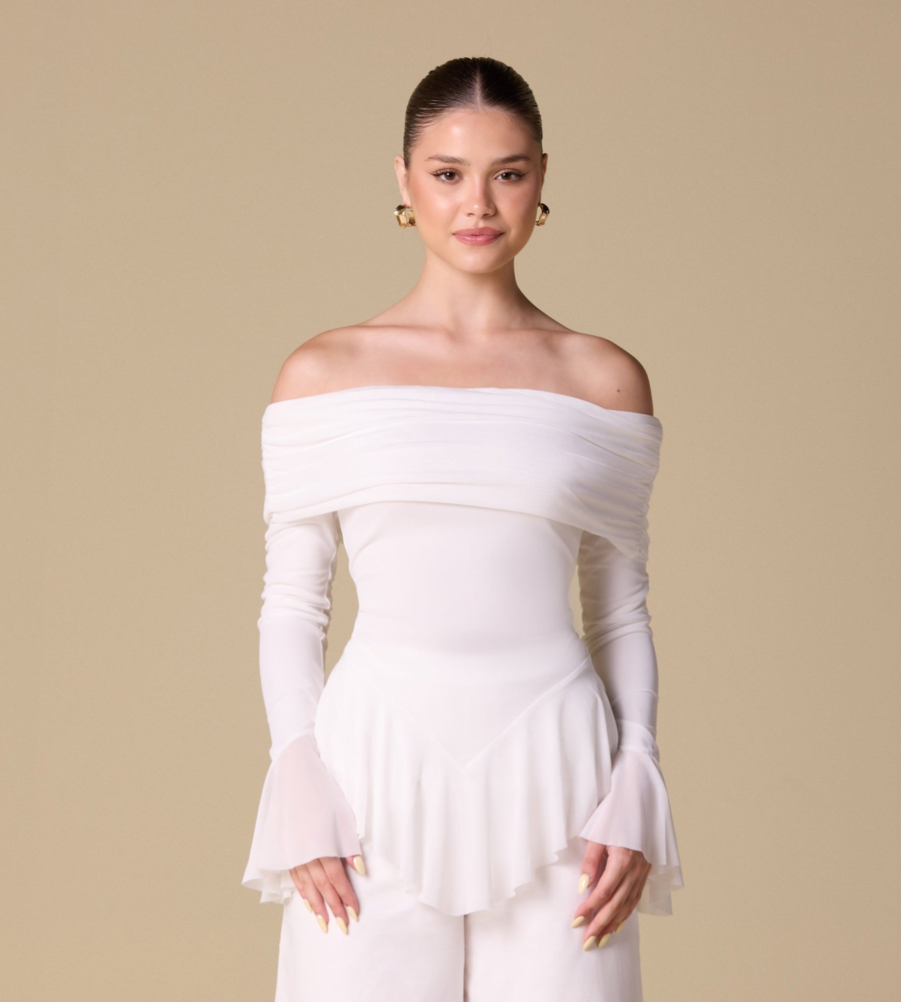 Ruffles Off - shoulder Top - shopaleena