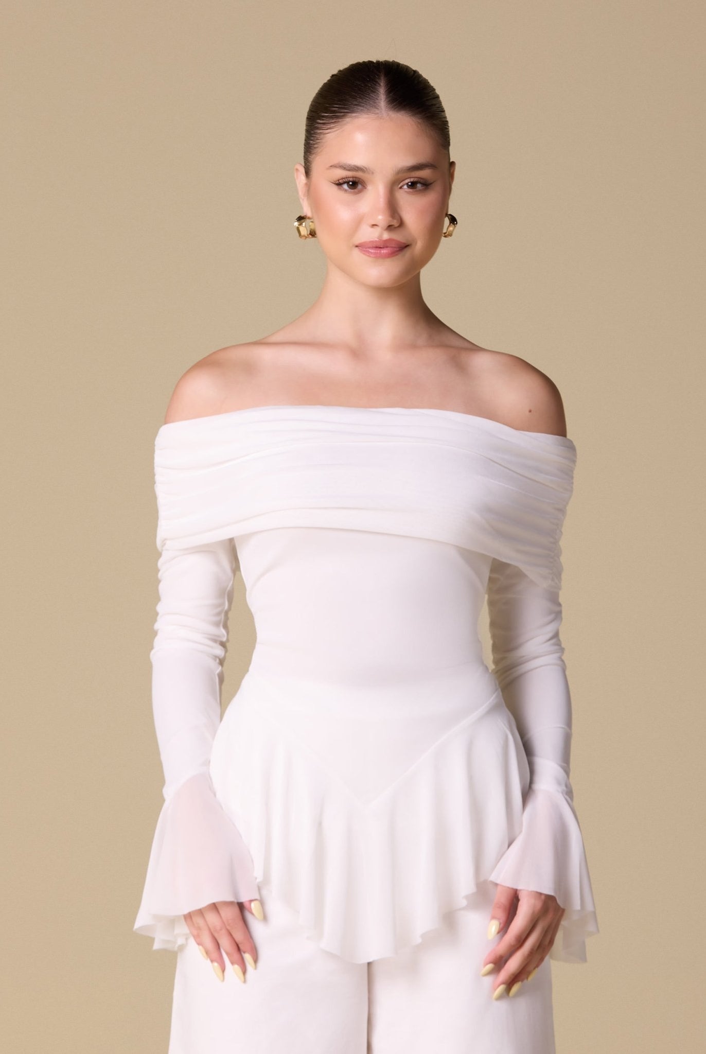 Ruffles Off - shoulder Top - shopaleena