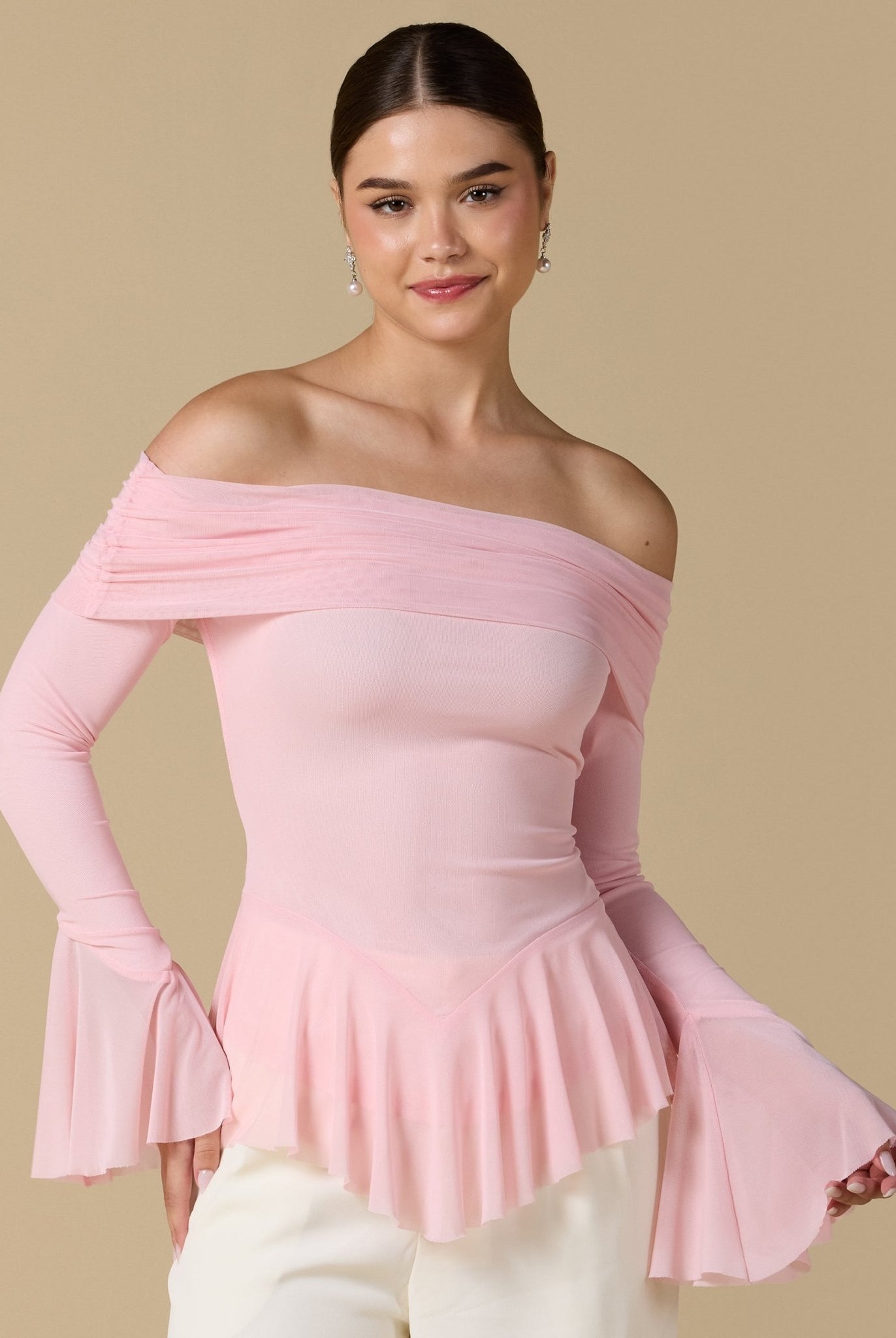 Ruffles Off - shoulder Top - shopaleena