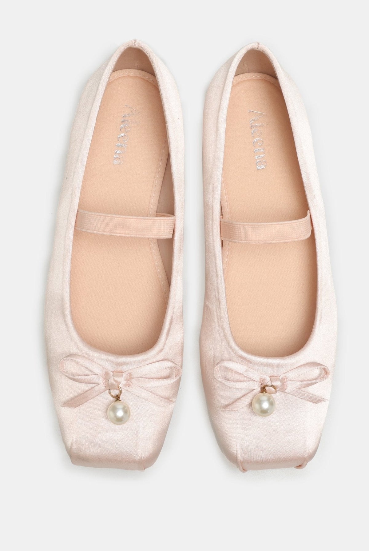 Satin Bow Ballet Flats - shopaleena