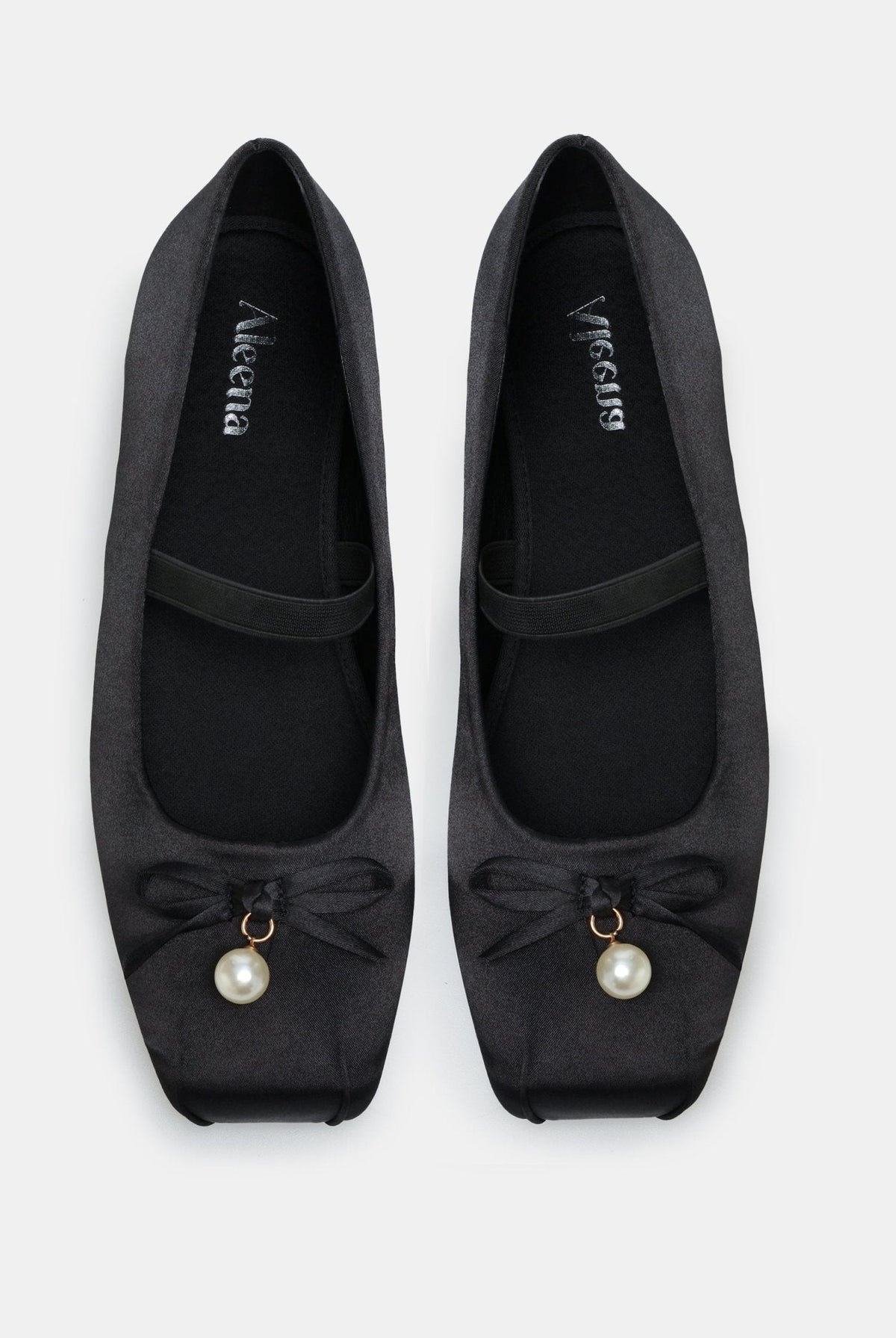 Satin Bow Ballet Flats - shopaleena