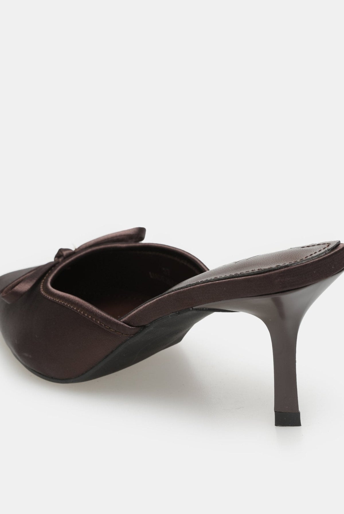 Satin Bow Mules - shopaleena