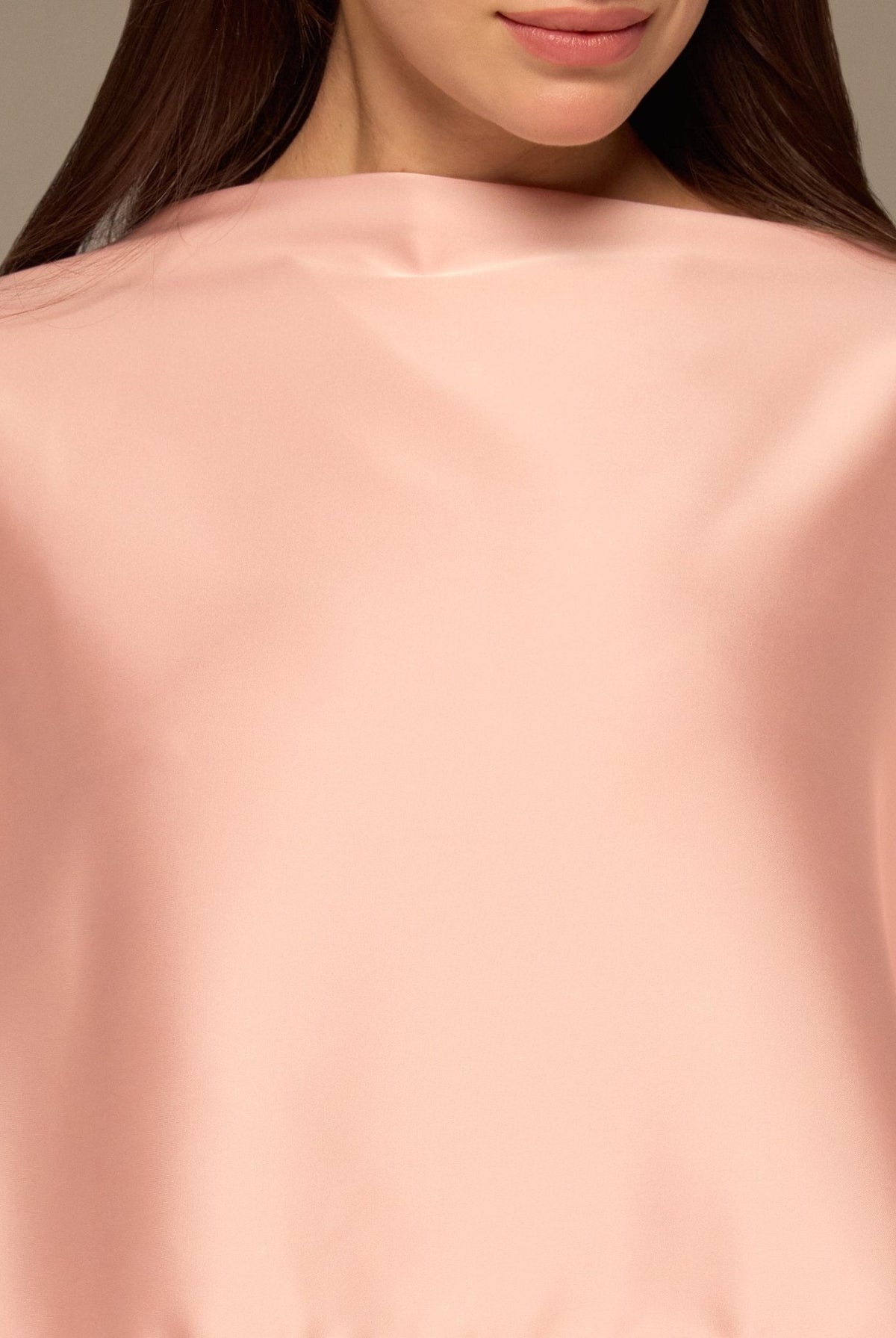 Satin Dress with Cape Sleeves - shopaleena