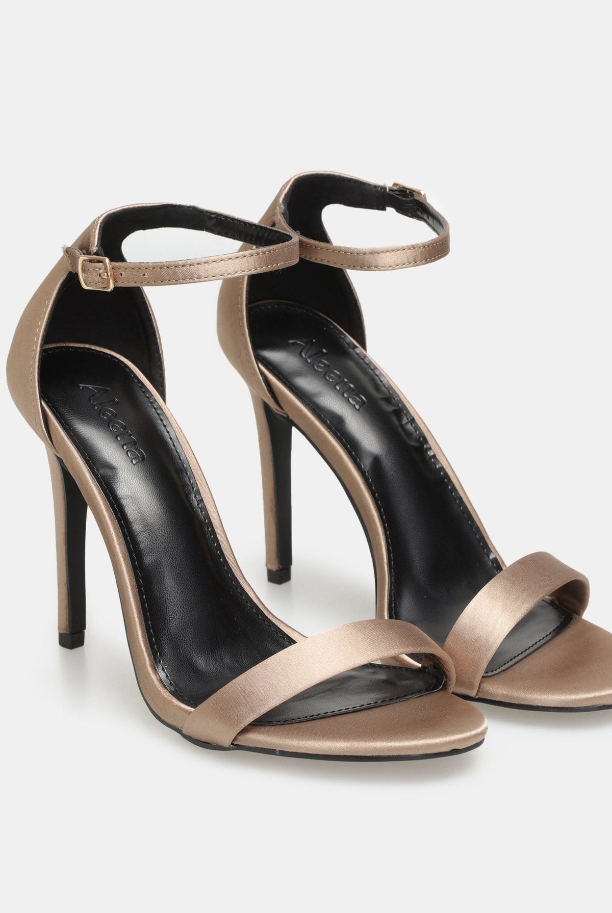 Satin High Heel Sandals - shopaleena