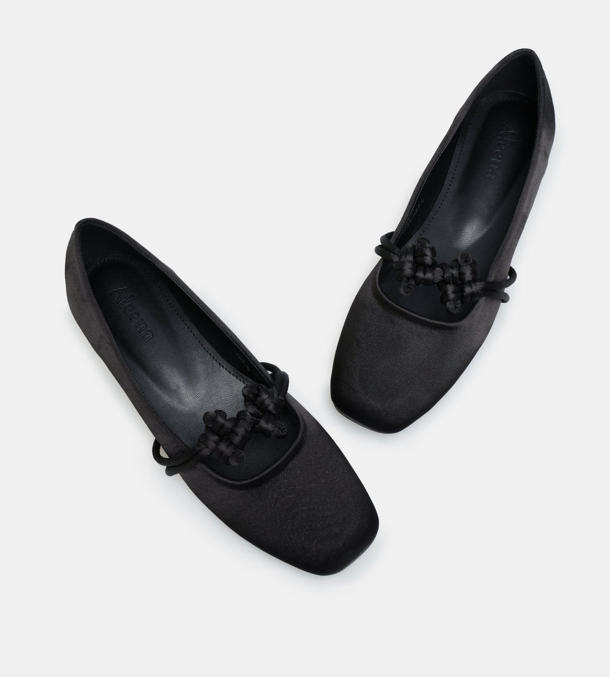 Satin Knot Flats - shopaleena