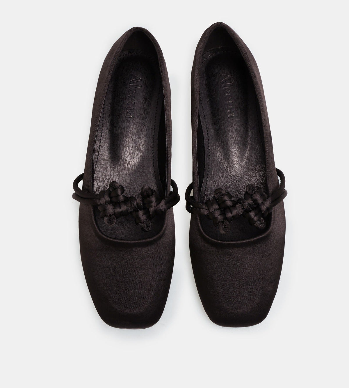 Satin Knot Flats - shopaleena