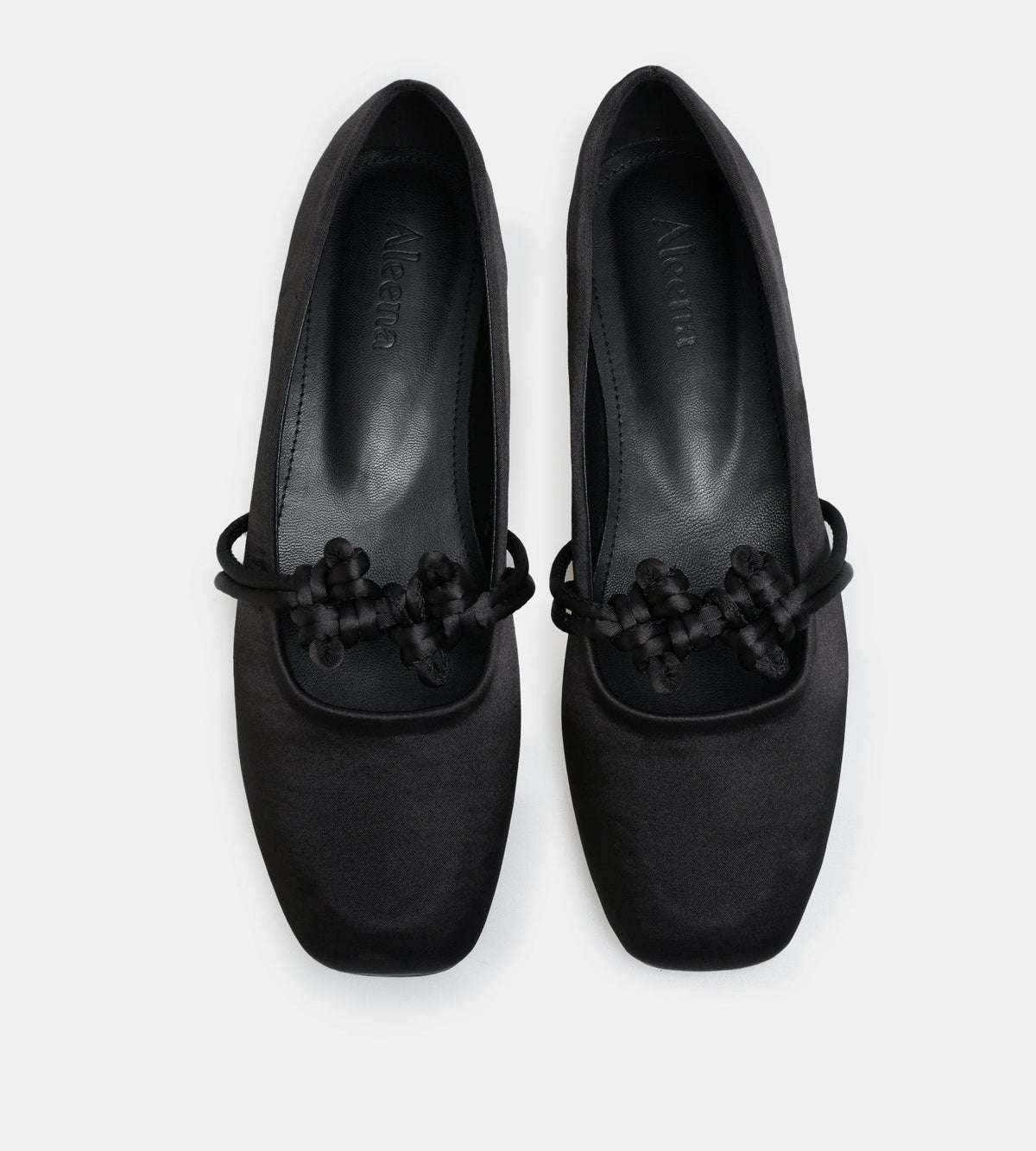 Satin Knot Flats - shopaleena
