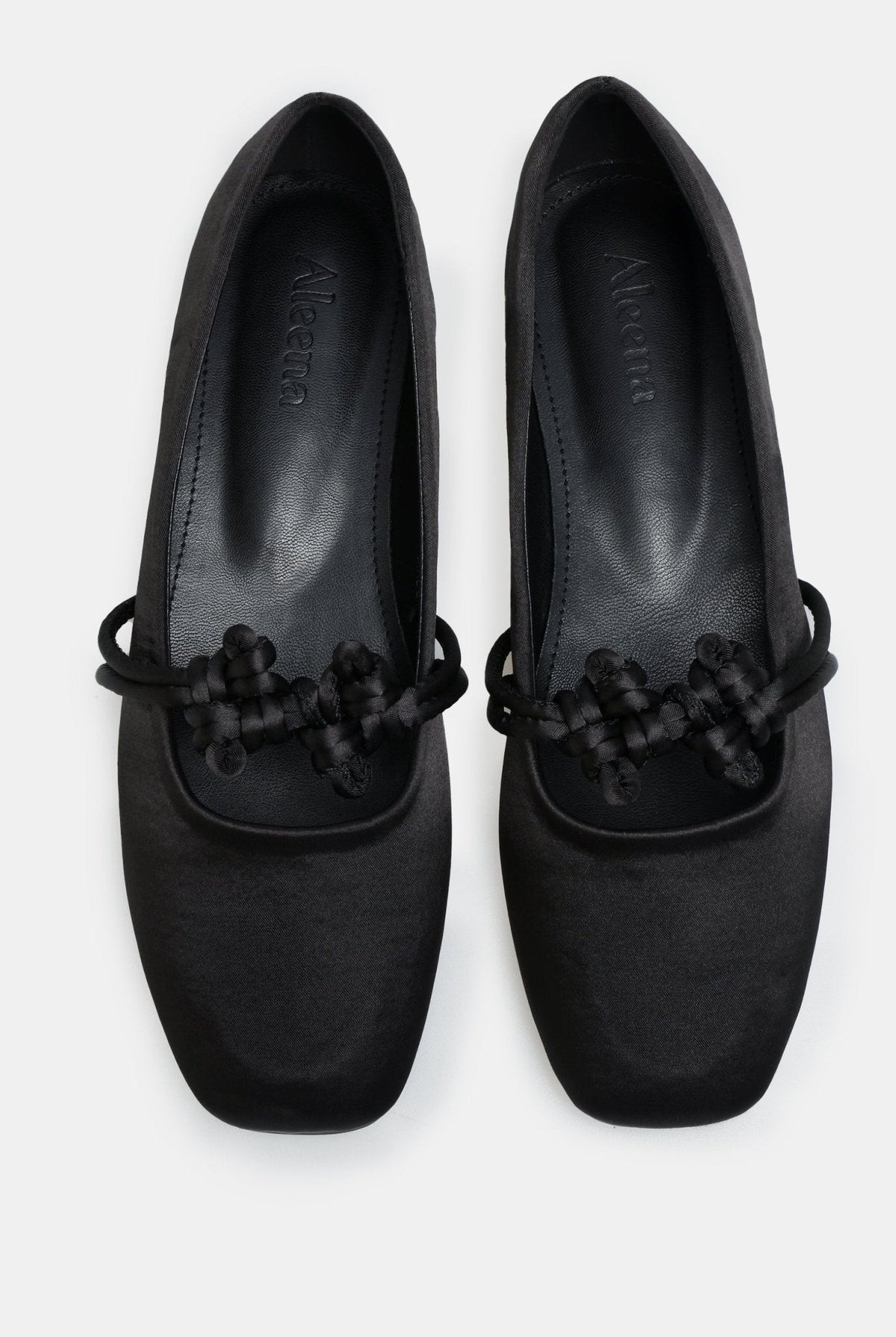 Satin Knot Flats - shopaleena