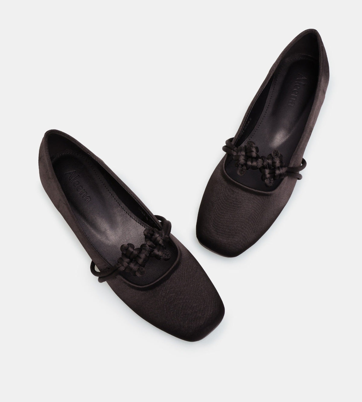 Satin Knot Flats - shopaleena