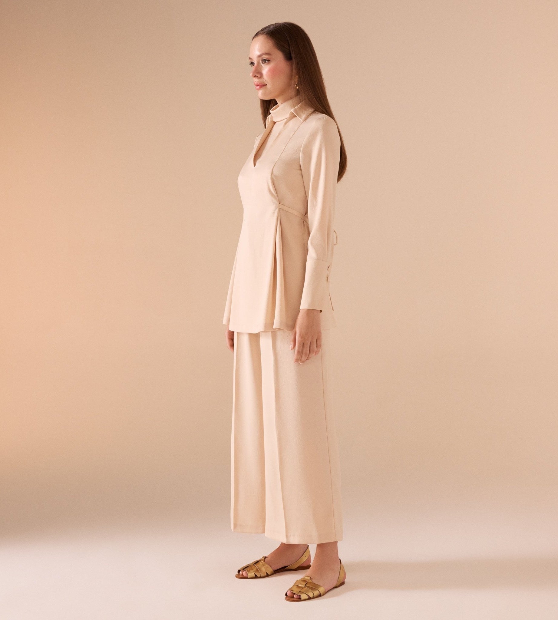 Satin Long Sleeve Top - shopaleena