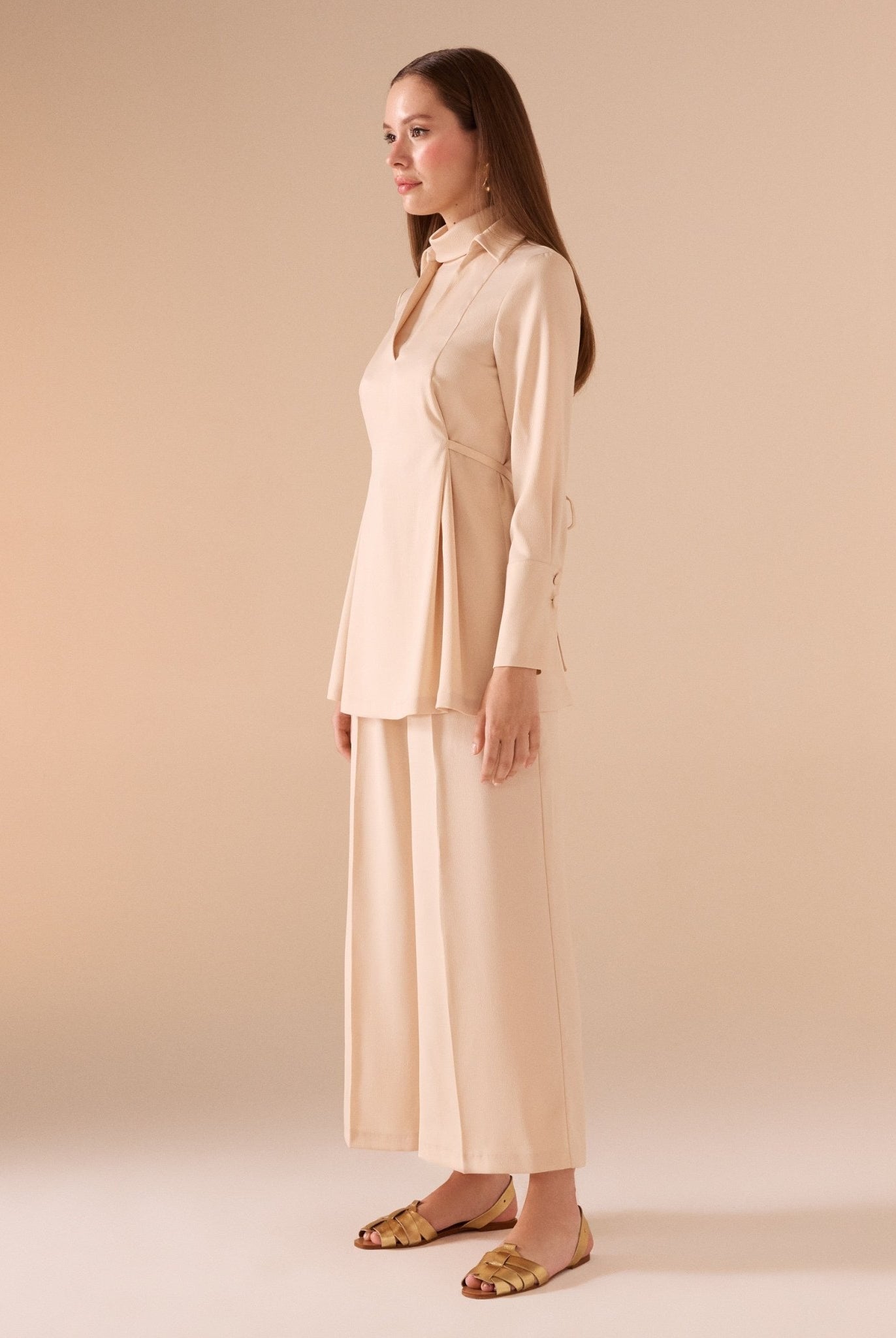 Satin Long Sleeve Top - shopaleena