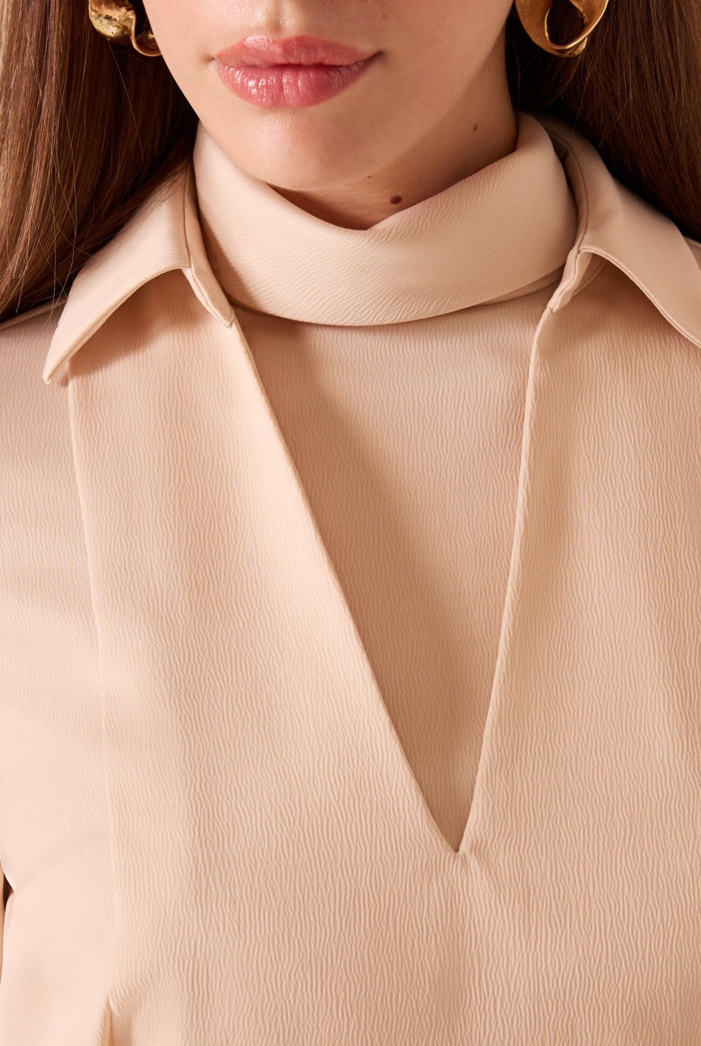 Satin Long Sleeve Top - shopaleena