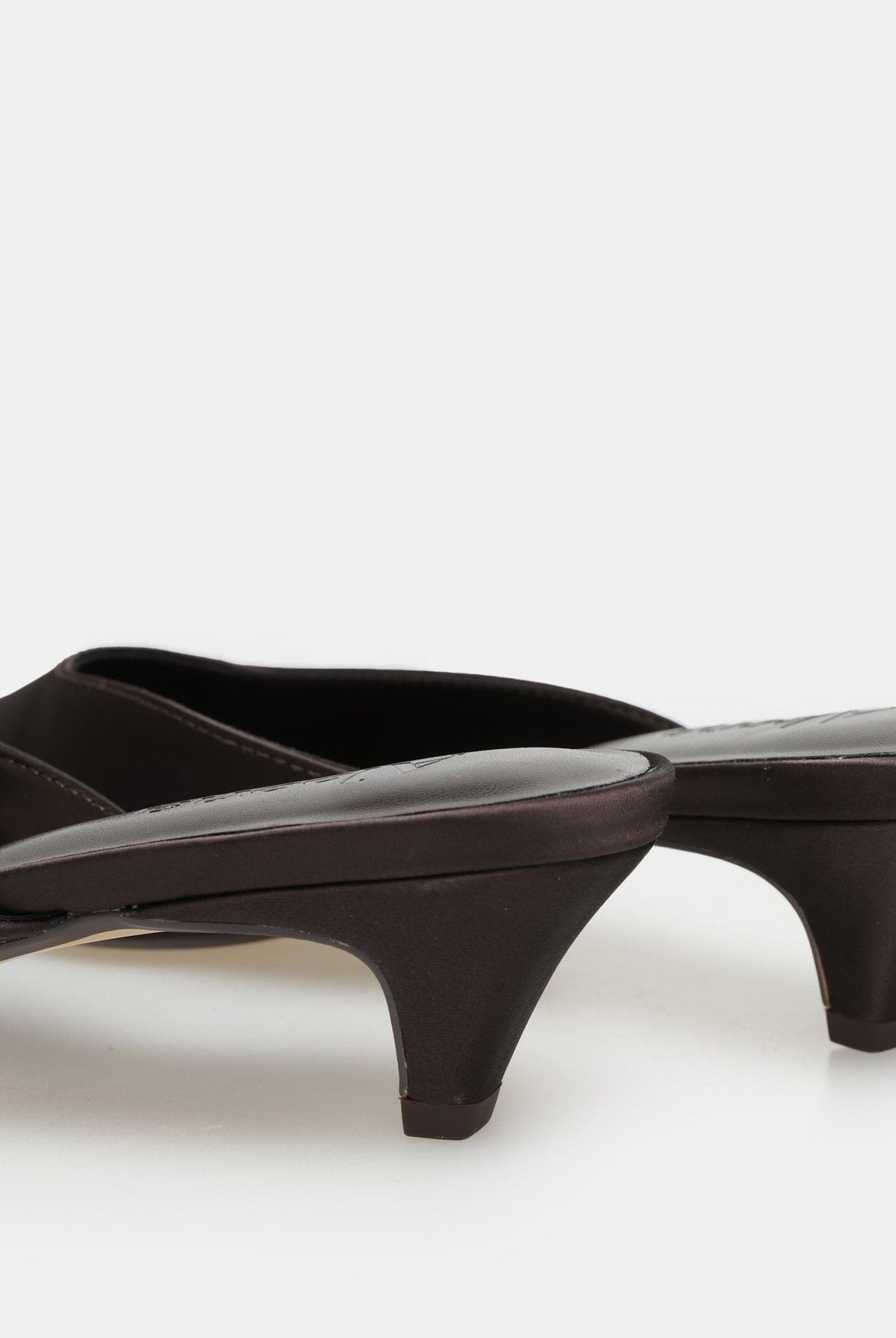 Satin Pointed Toe Mules - shopaleena