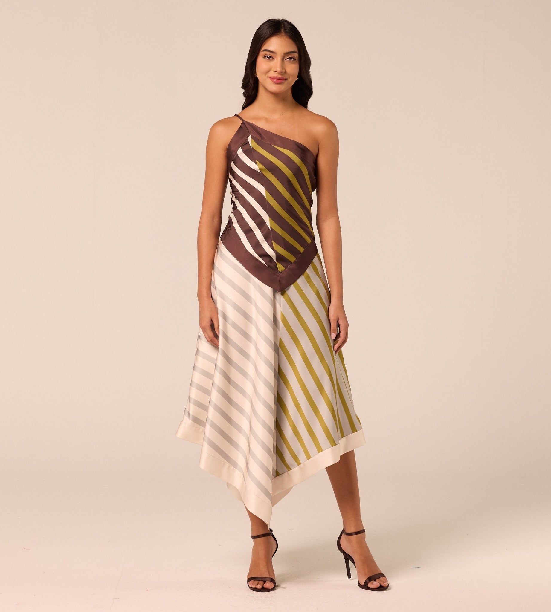 Satin Scarf Hem & Neckline Top - shopaleena