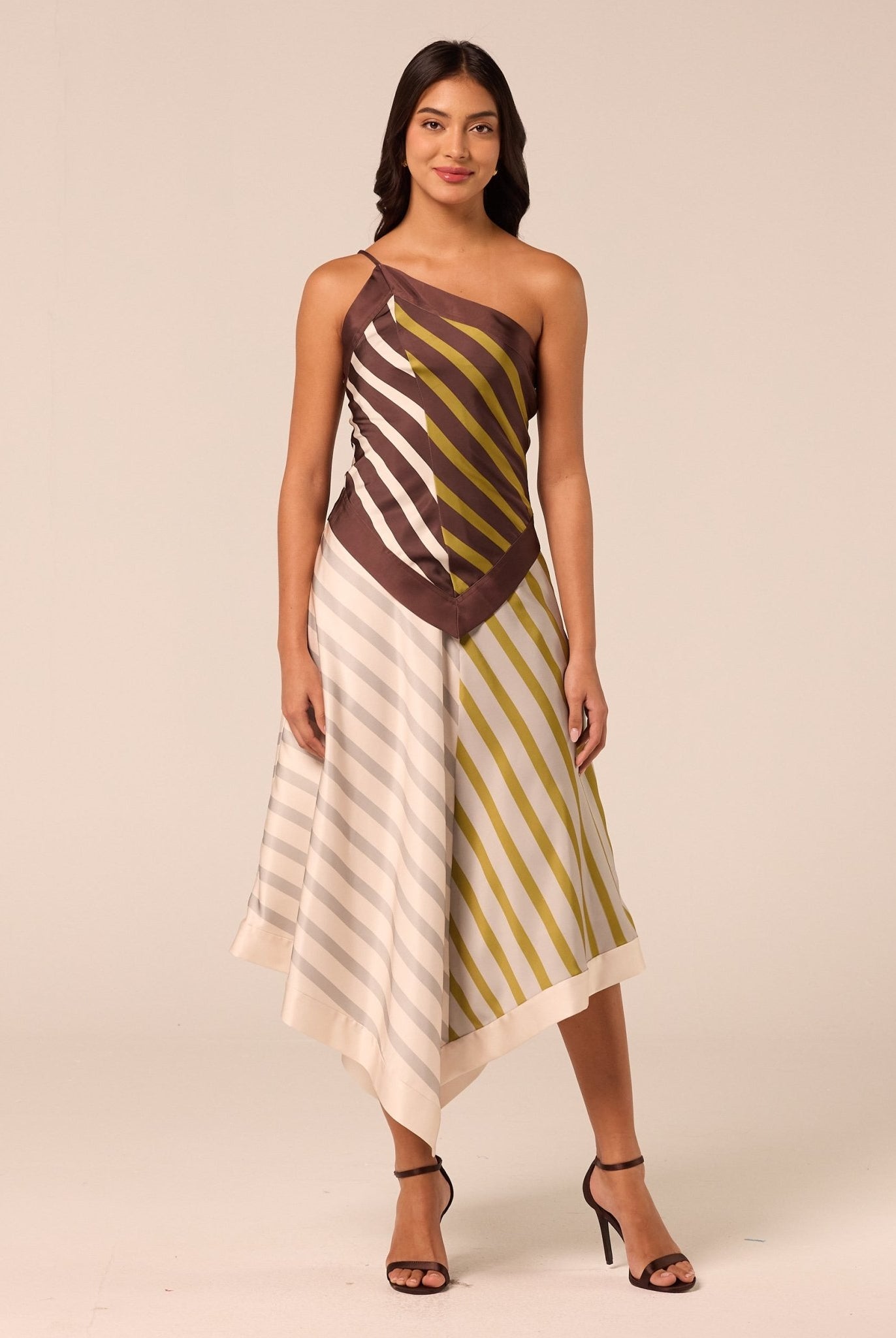 Satin Scarf Hem & Neckline Top - shopaleena