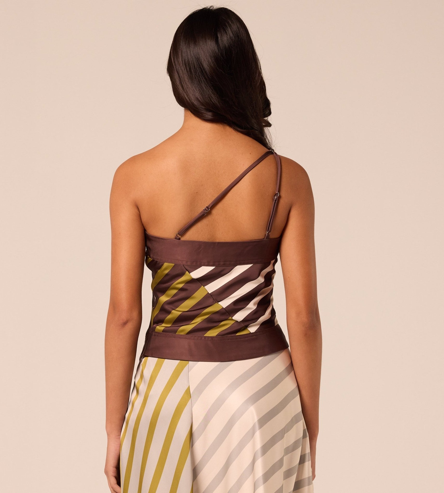 Satin Scarf Hem & Neckline Top - shopaleena