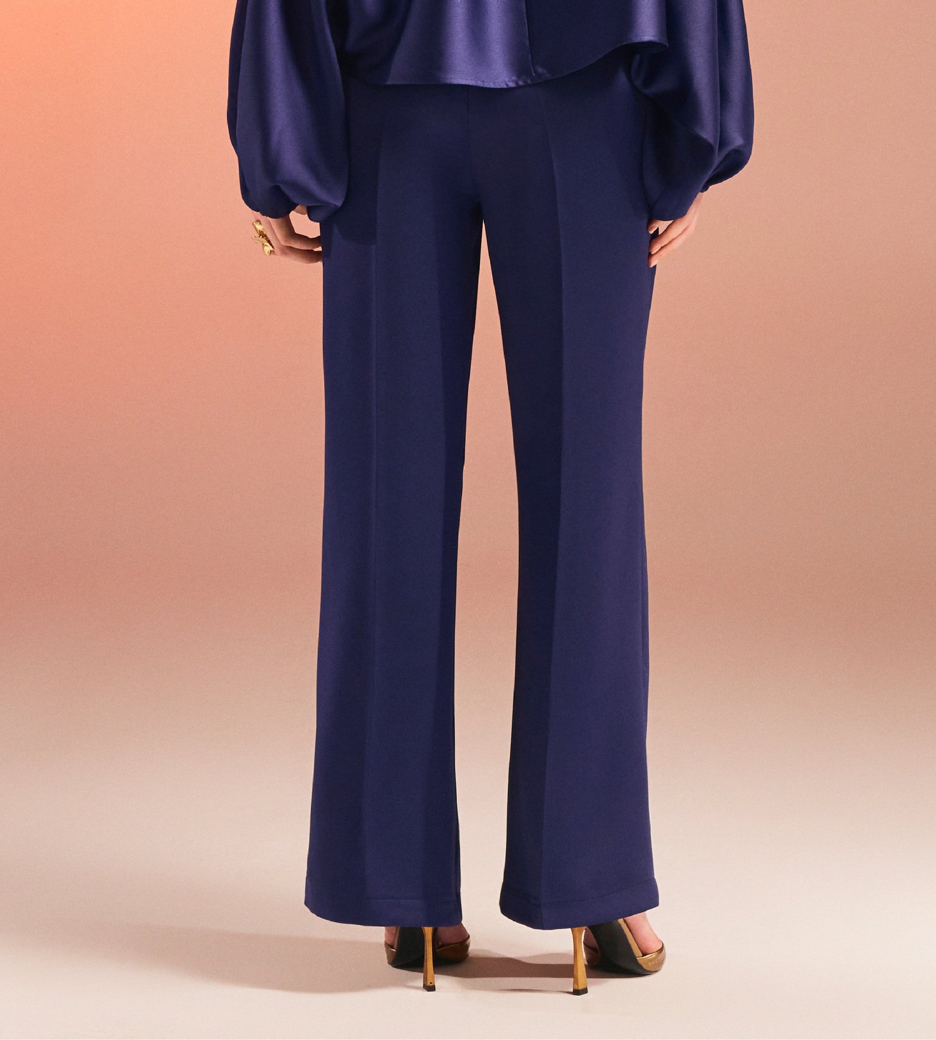 Satin Wide Leg Trouser - shopaleena