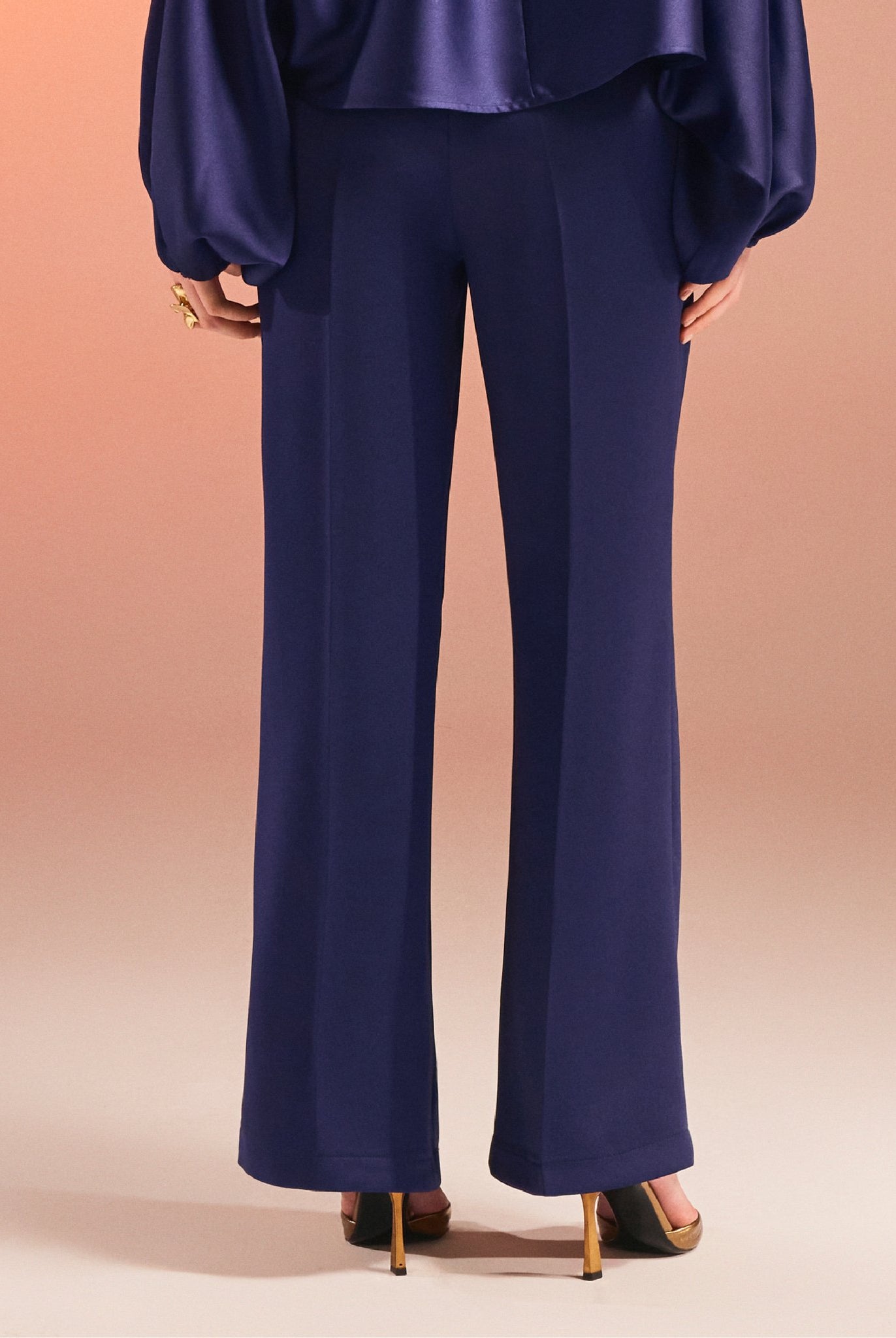 Satin Wide Leg Trouser - shopaleena