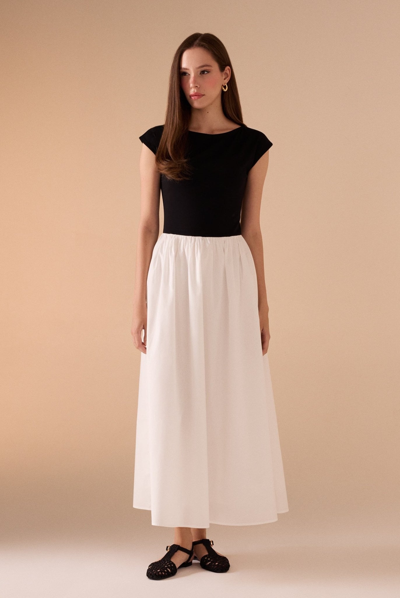 Short Sleeve Poplin Dress - shopaleena