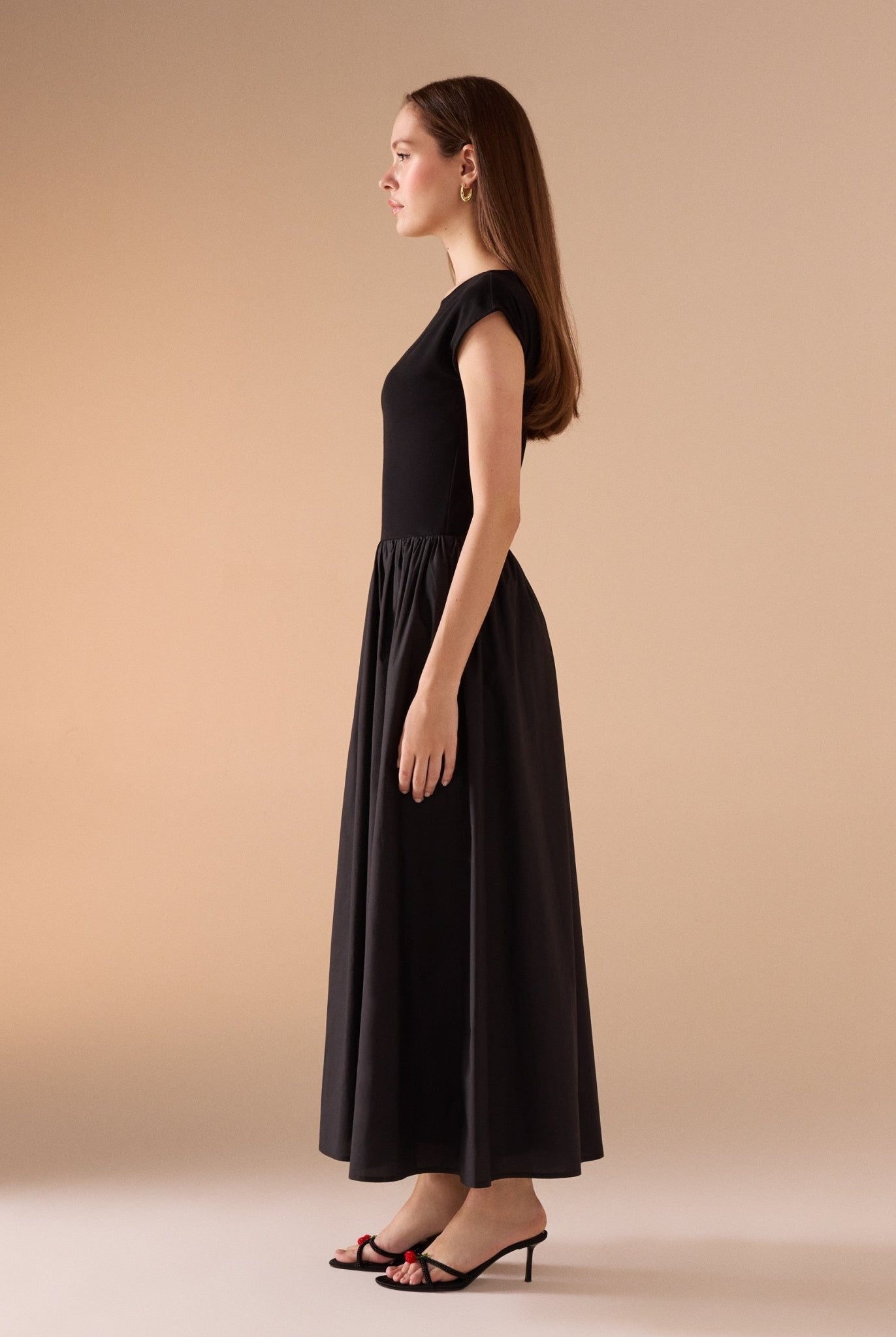 Short Sleeve Poplin Dress - shopaleena