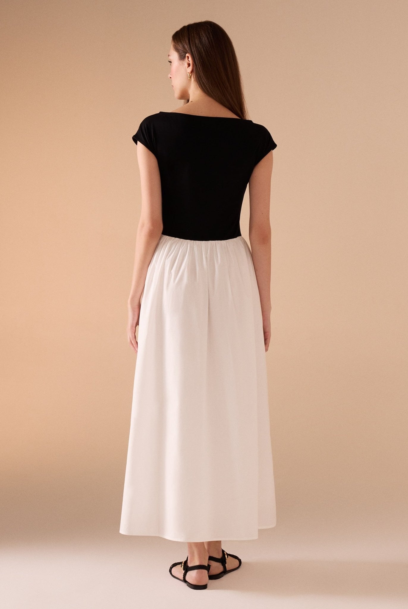 Short Sleeve Poplin Dress - shopaleena