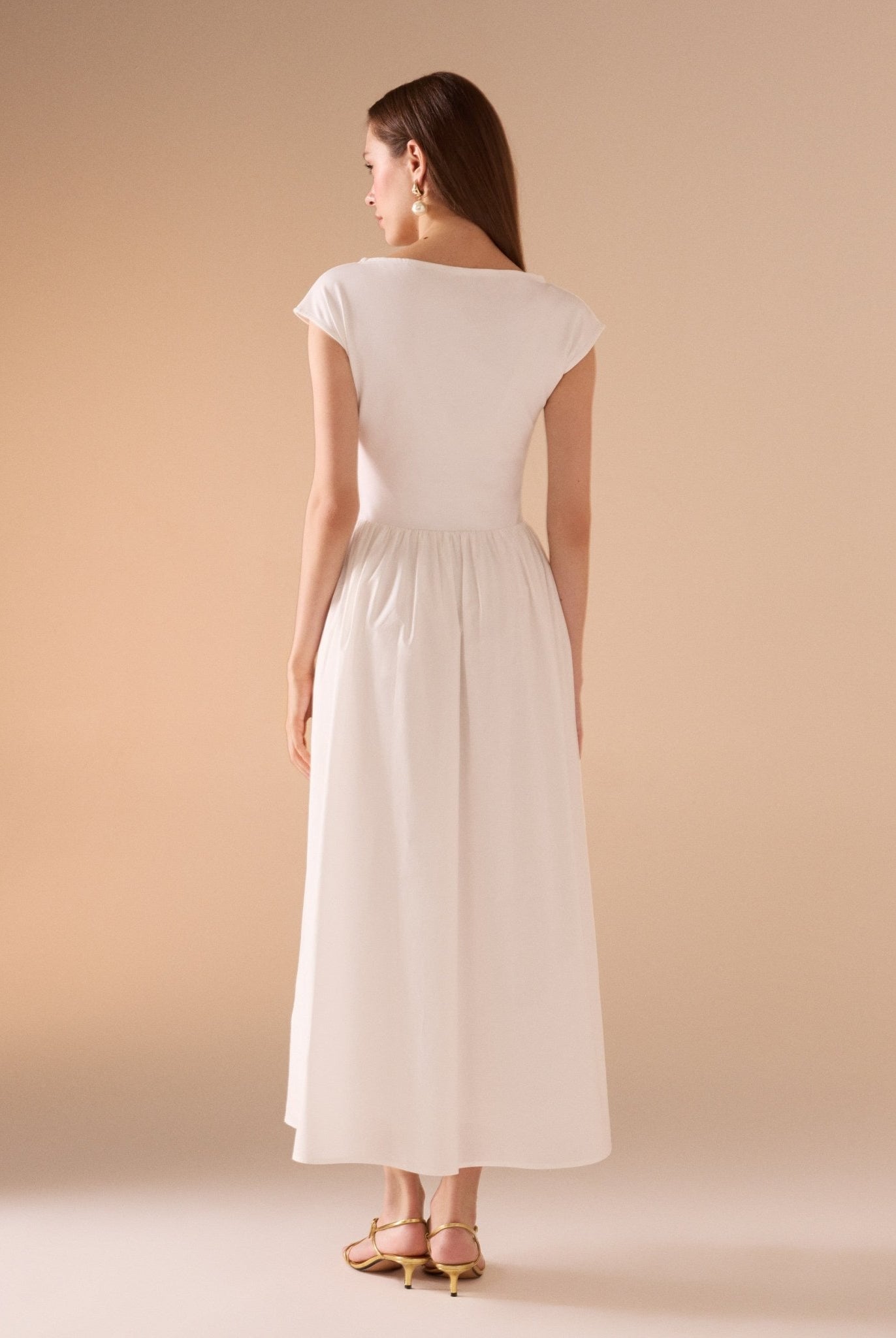 Short Sleeve Poplin Dress - shopaleena