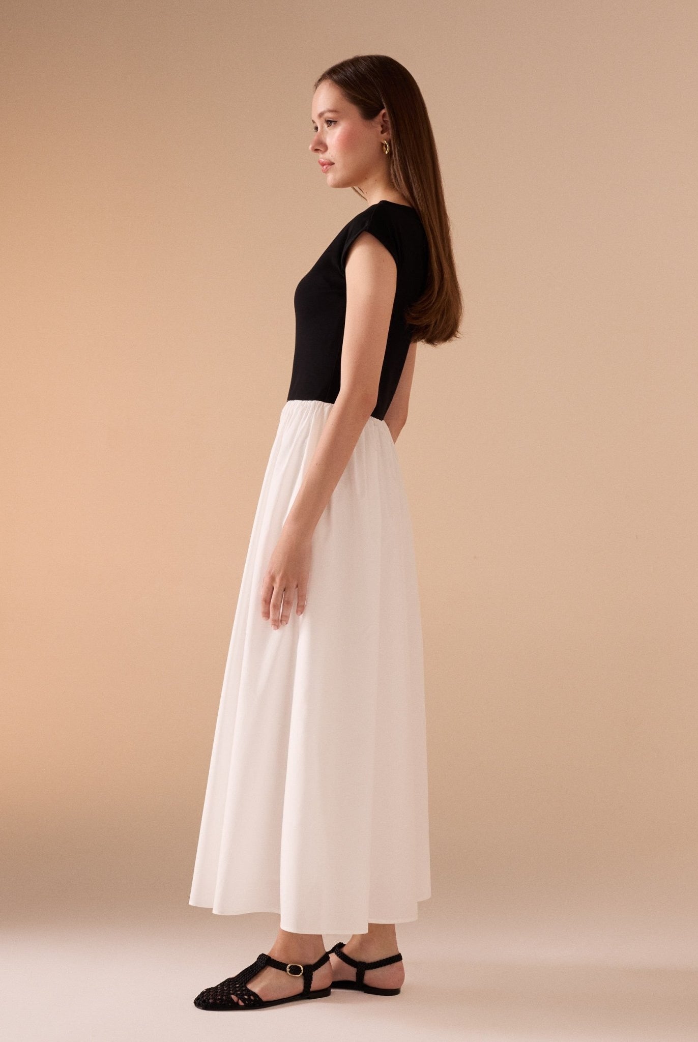 Short Sleeve Poplin Dress - shopaleena