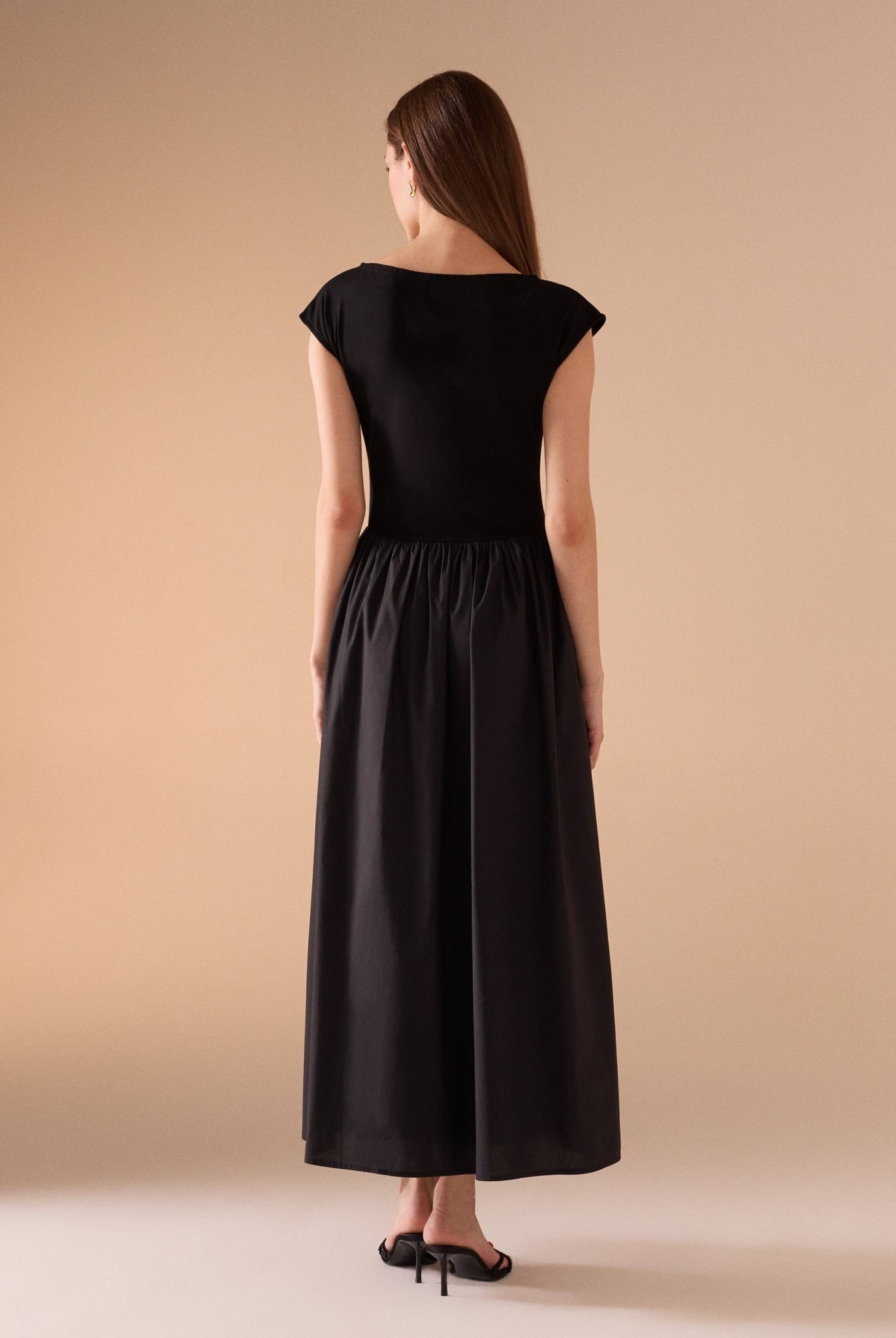 Short Sleeve Poplin Dress - shopaleena