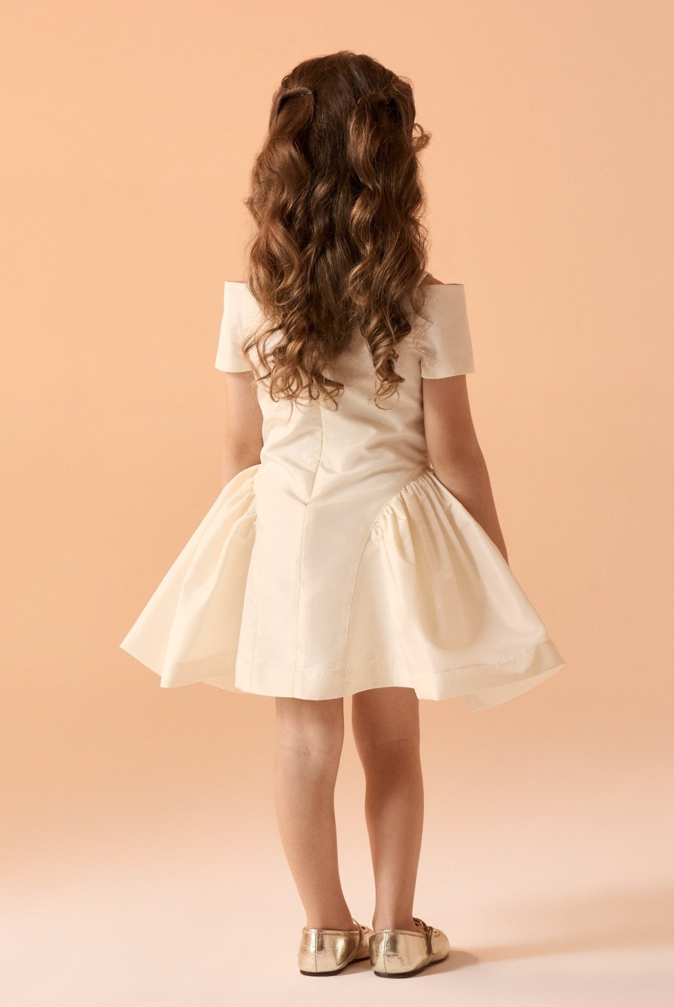 Short Sleeves Taffeta Dress - shopaleena