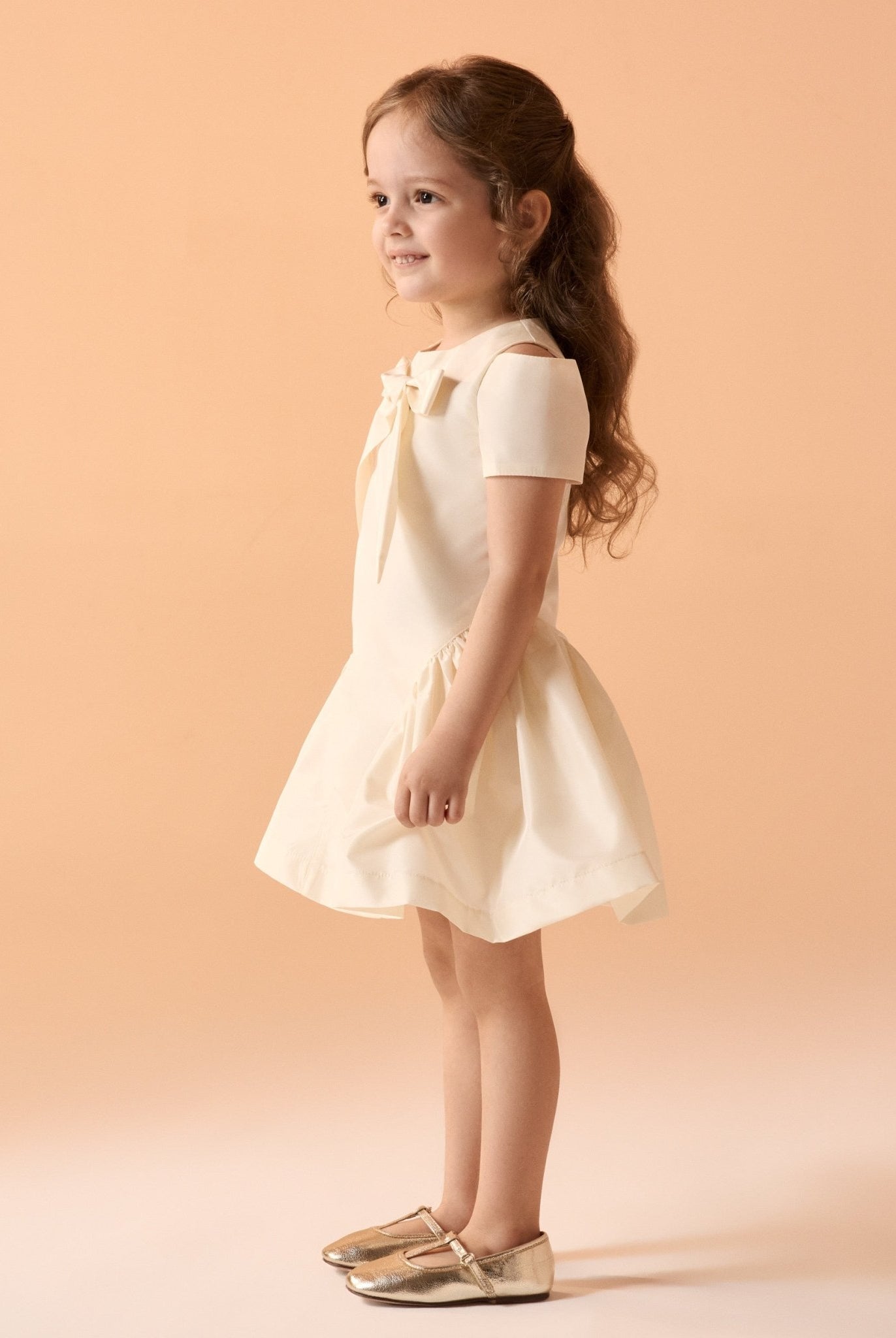 Short Sleeves Taffeta Dress - shopaleena