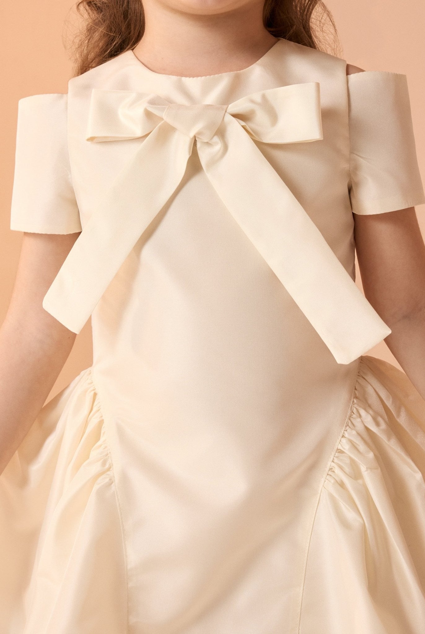 Short Sleeves Taffeta Dress - shopaleena