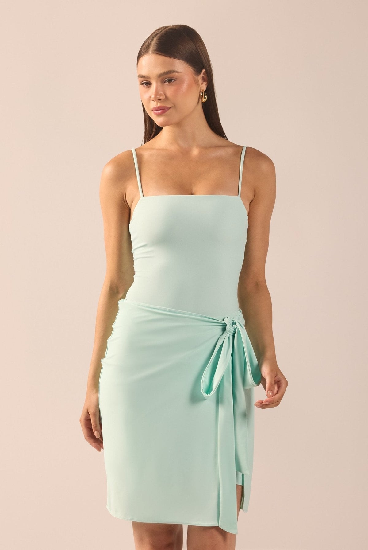 Side Tie Swim Skirt - shopaleena