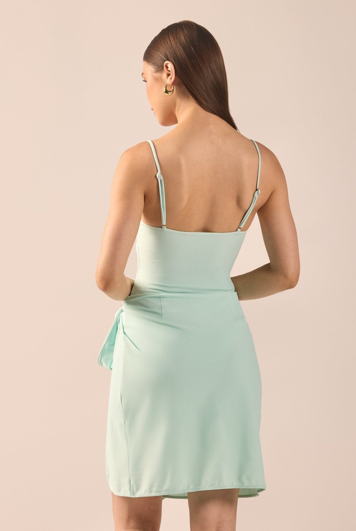 Side Tie Swim Skirt - shopaleena