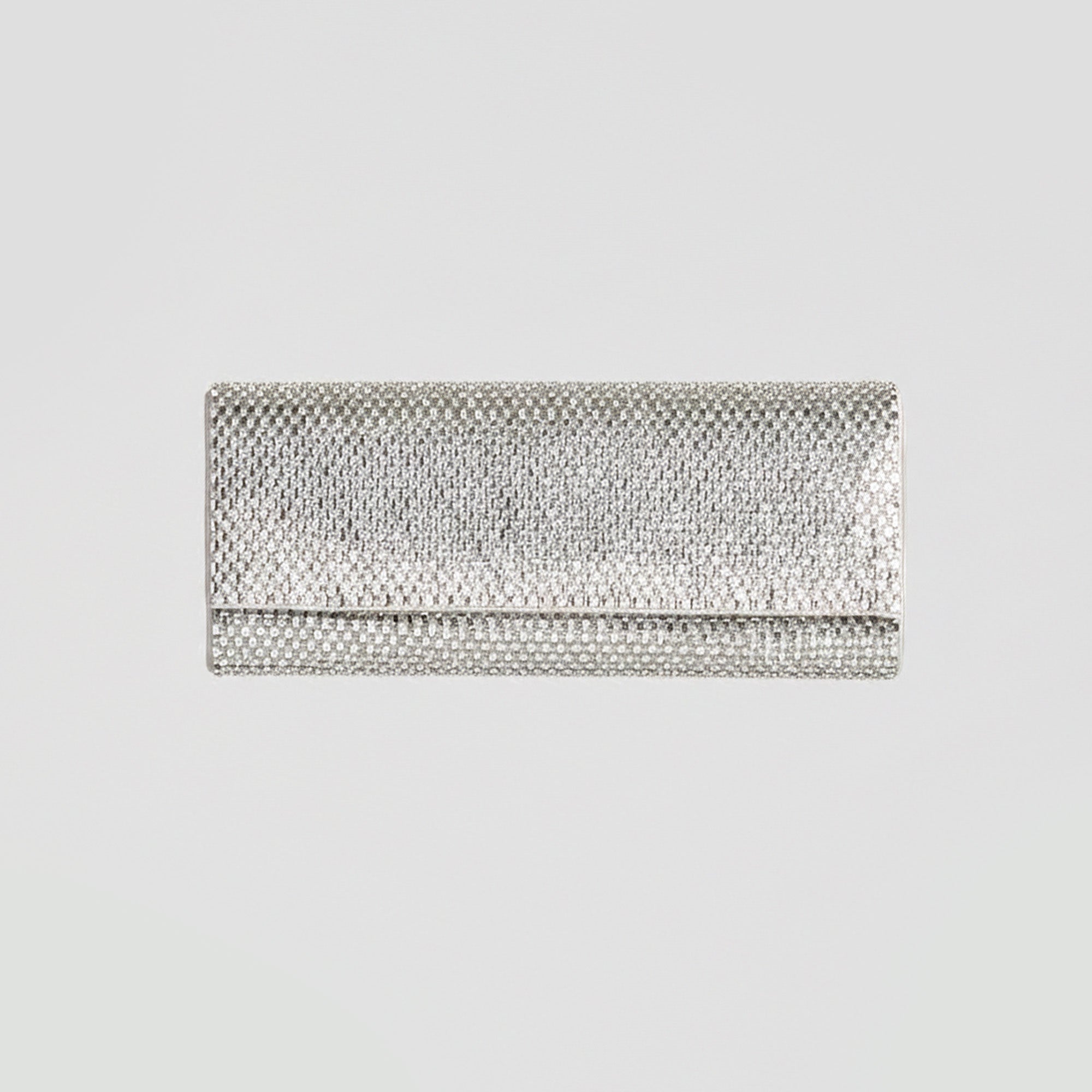 Silver Crystal - Embellished Clutch - shopaleena
