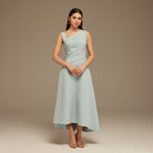 Sleeveless Aline Crepe Maxi Dress - shopaleena