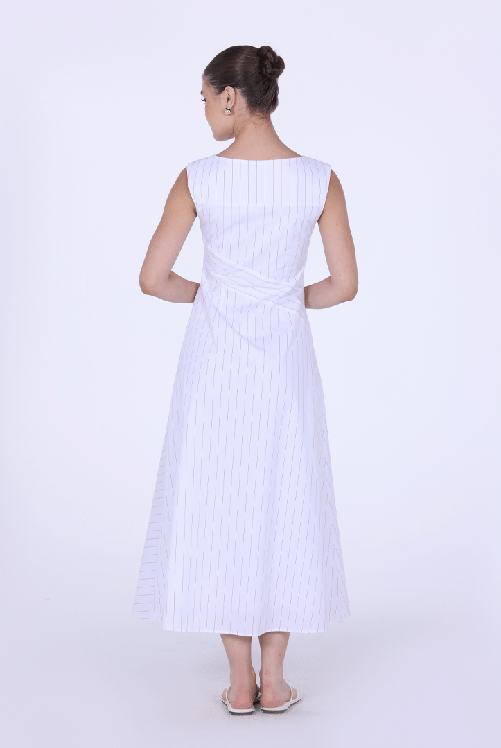 Sleeveless Cotton Blended dress - shopaleena