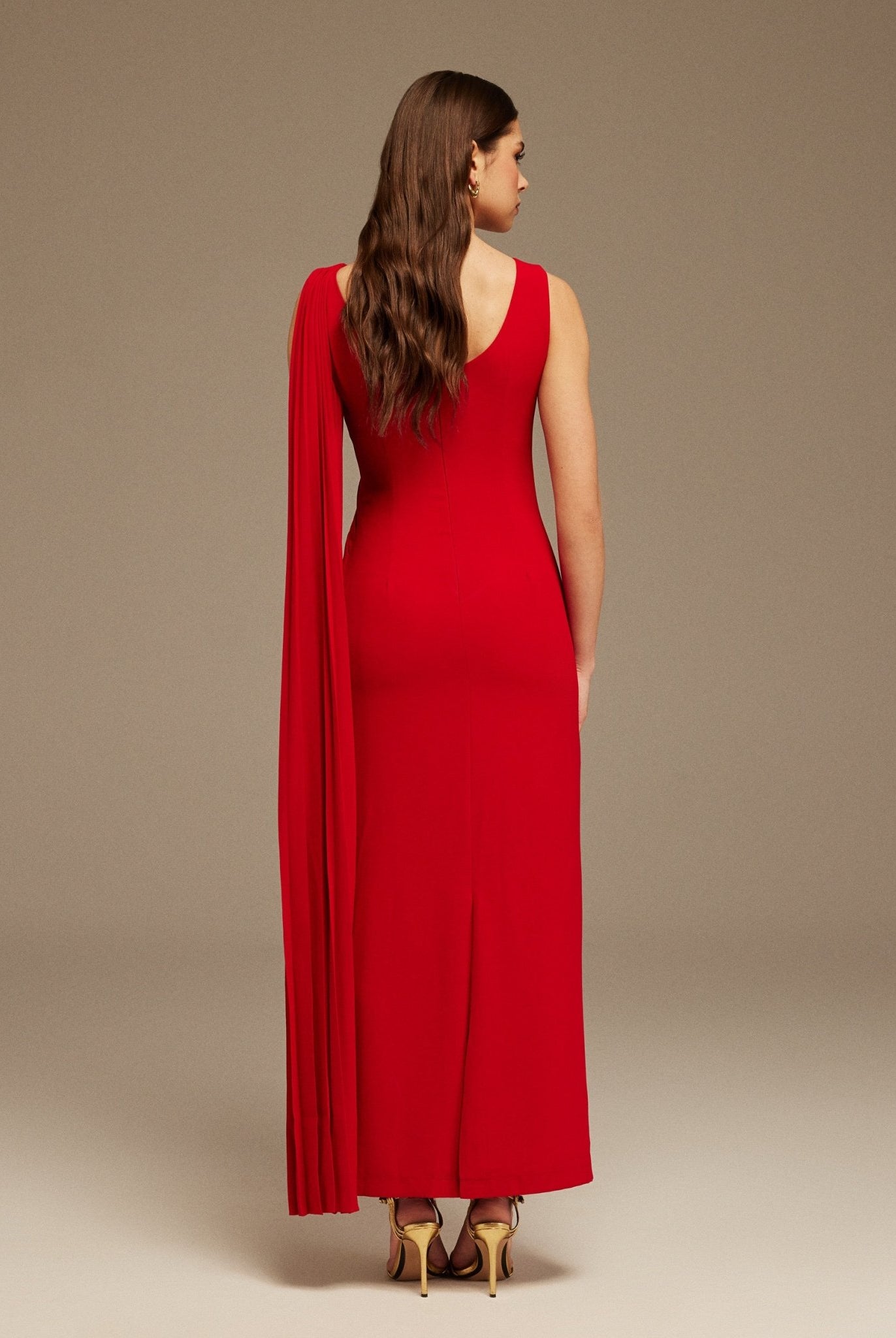 Sleeveless Drapped Top Maxi Dress - shopaleena