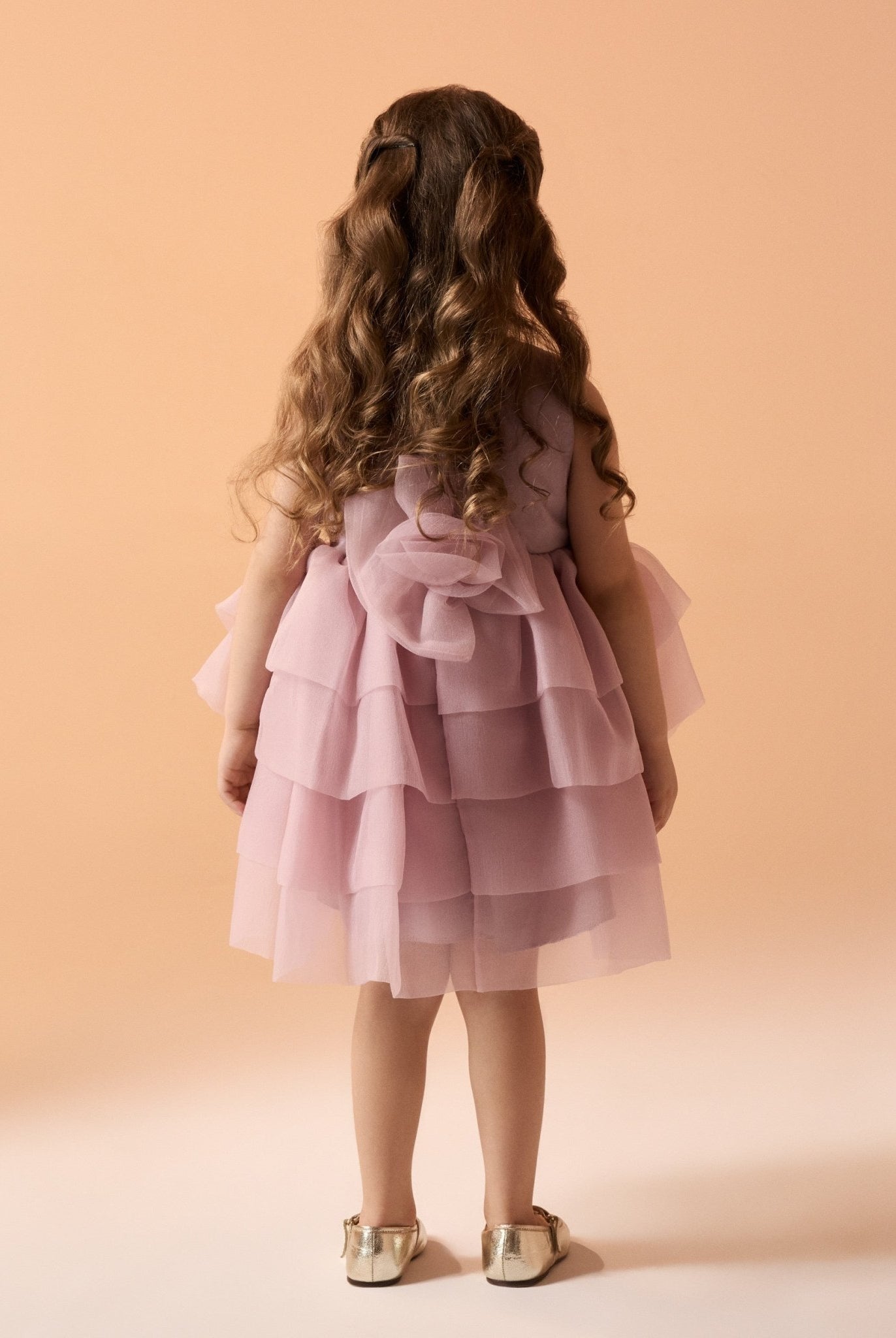 فستان أورجانزا طبقات بلا أكمام - shopaleena