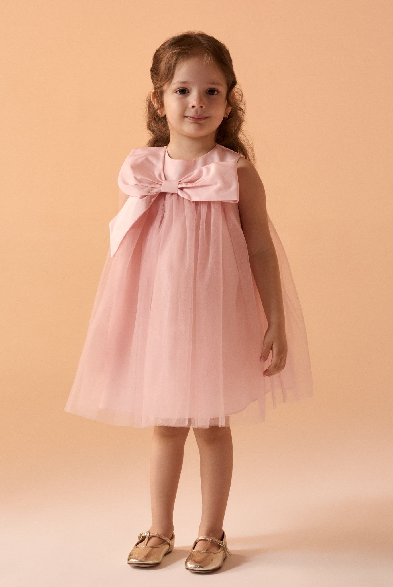 Sleevles Taffeta Dress with Bow - shopaleena