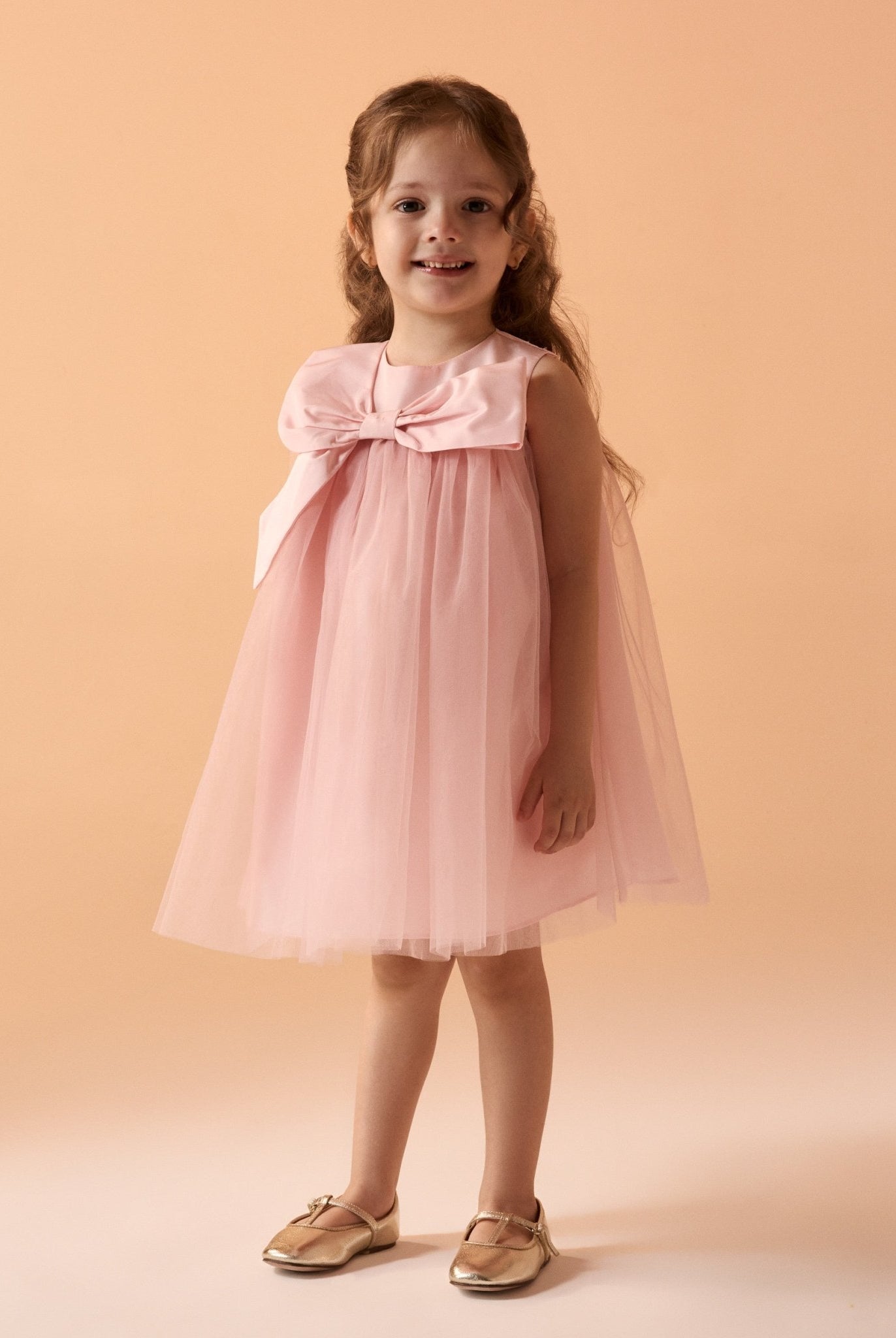 Sleevles Taffeta Dress with Bow - shopaleena