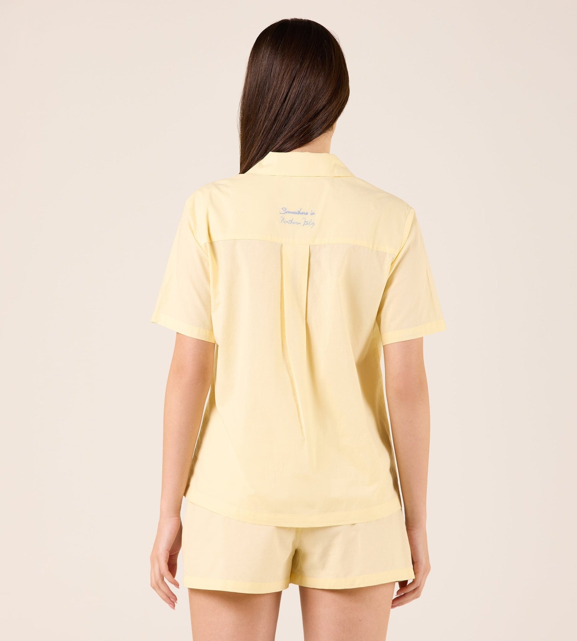 Solid cotton shirt with Notched Collar - shopaleena