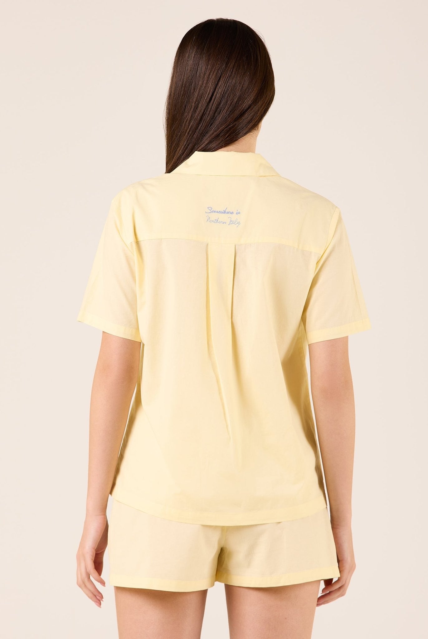 Solid cotton shirt with Notched Collar - shopaleena