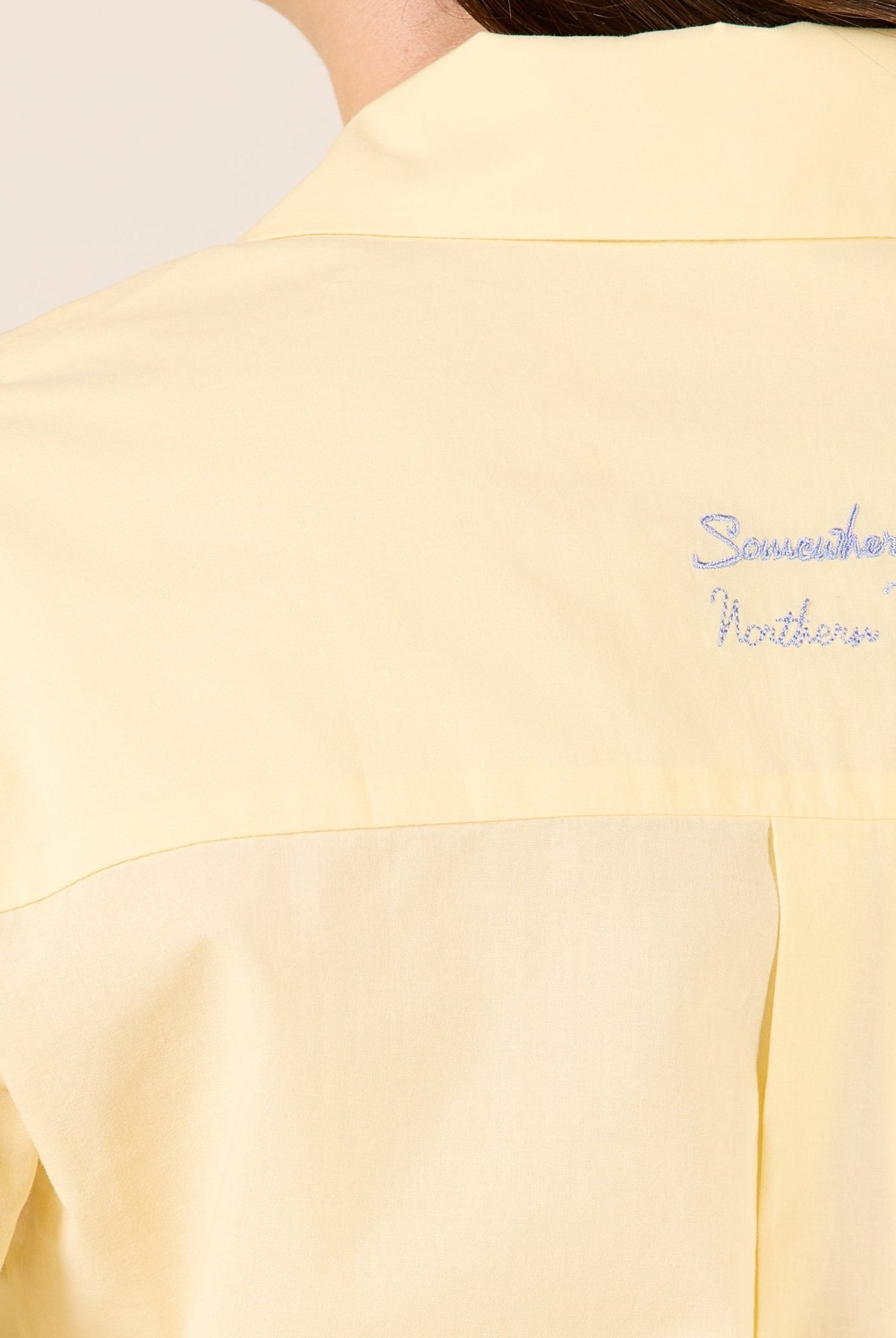 Solid cotton shirt with Notched Collar - shopaleena