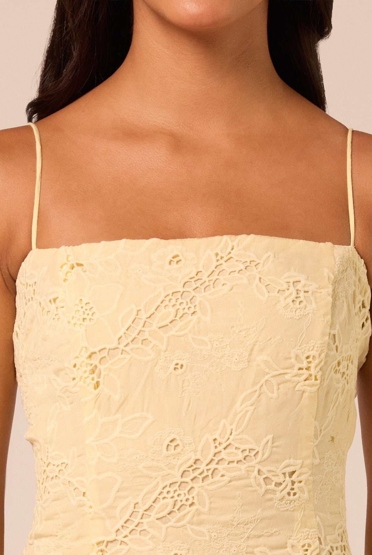 Spaghetti Strap Floral Lace Midi Dress - shopaleena
