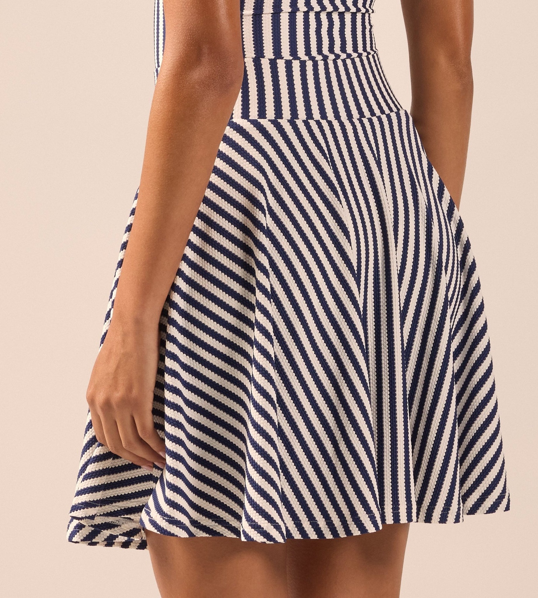 Striped A-Line Swim Skirt - shopaleena