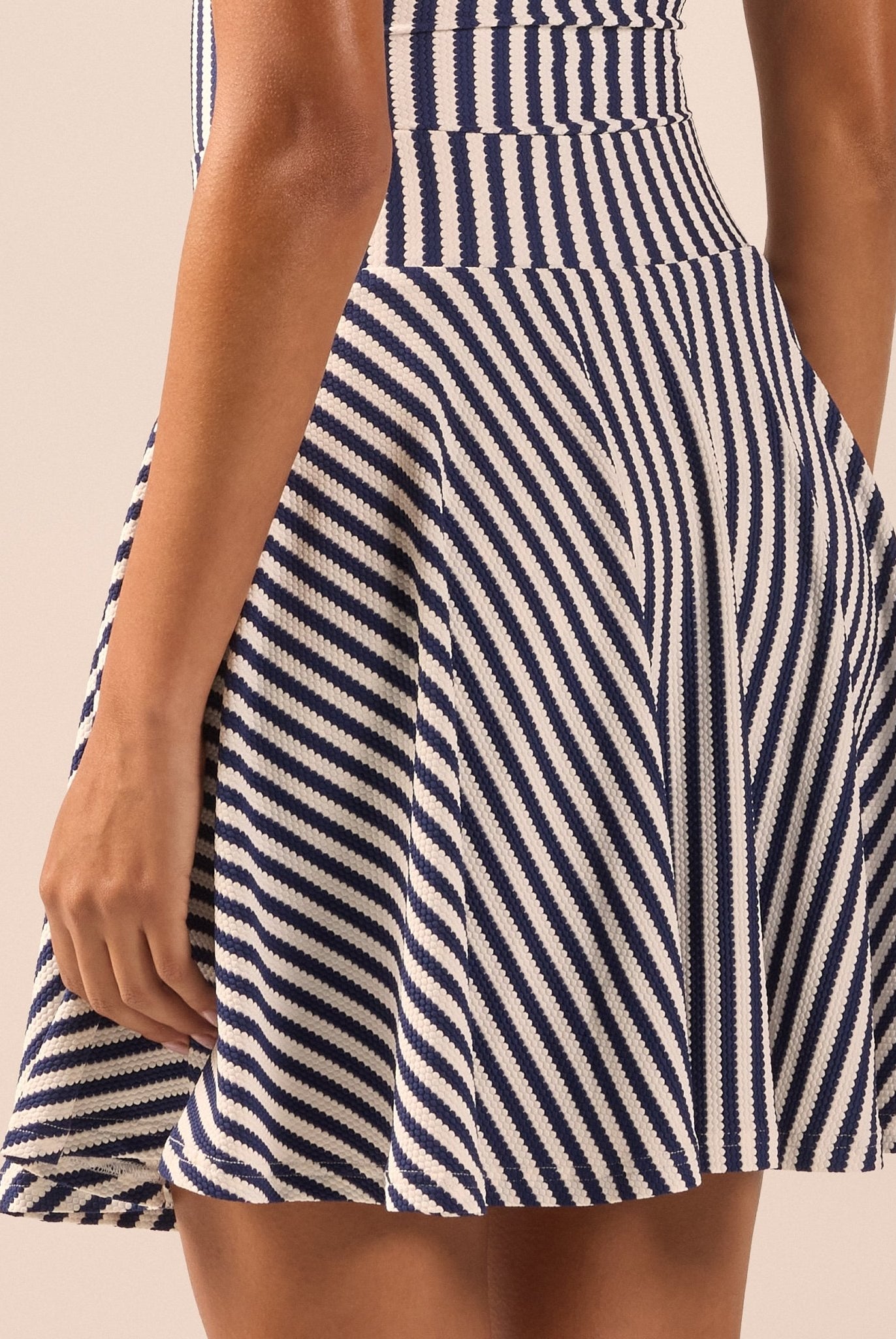 Striped A-Line Swim Skirt - shopaleena