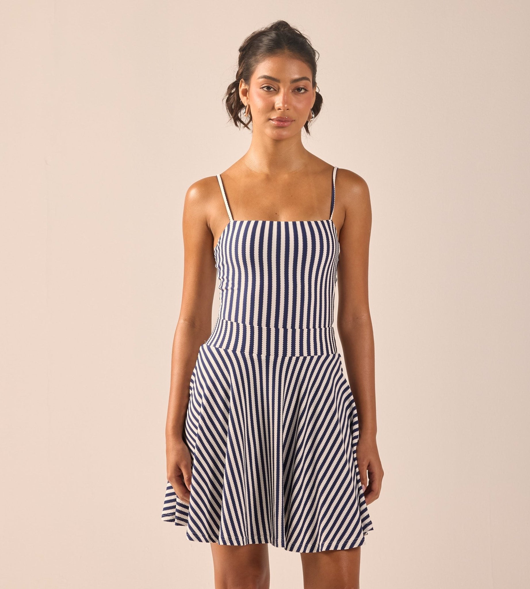 Striped A-Line Swim Skirt - shopaleena