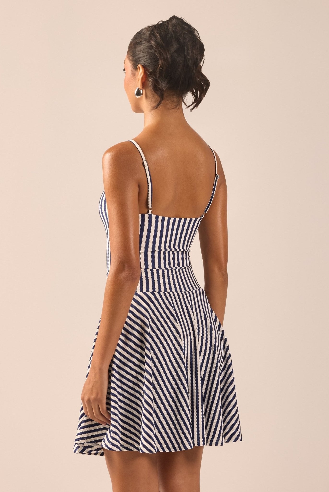 Striped A-Line Swim Skirt - shopaleena