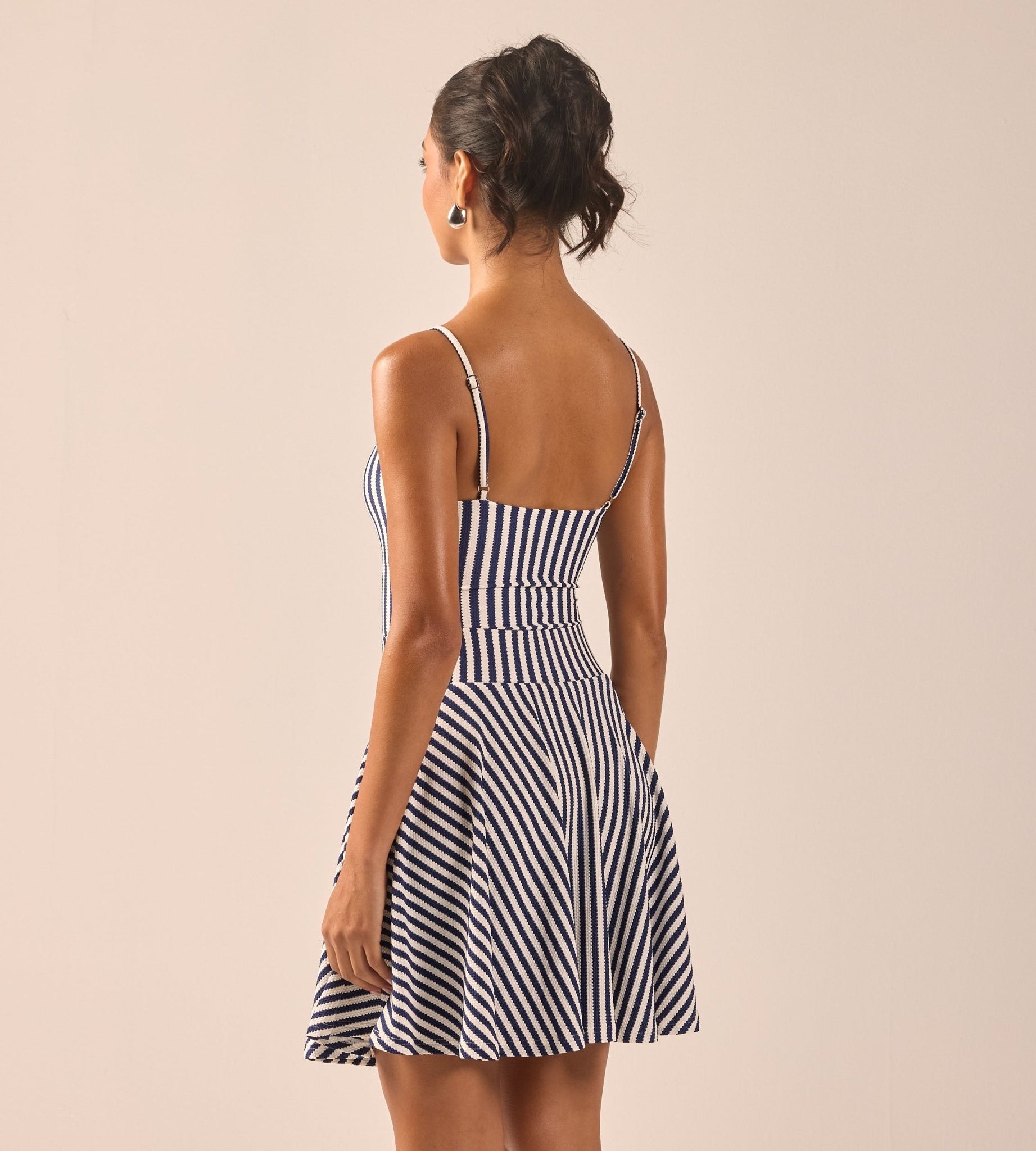 Striped A-Line Swim Skirt - shopaleena